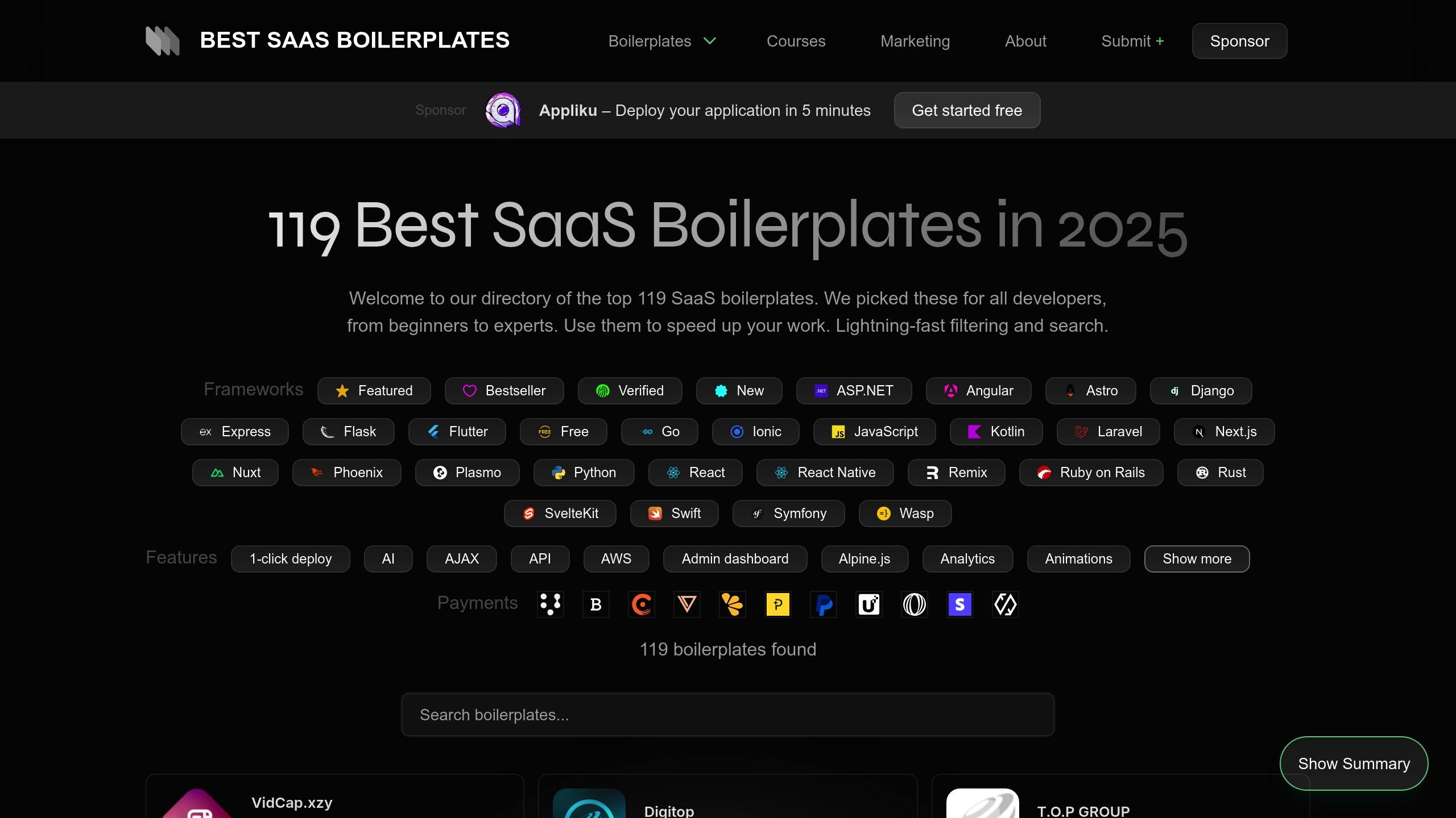 Best SaaS Boilerplates