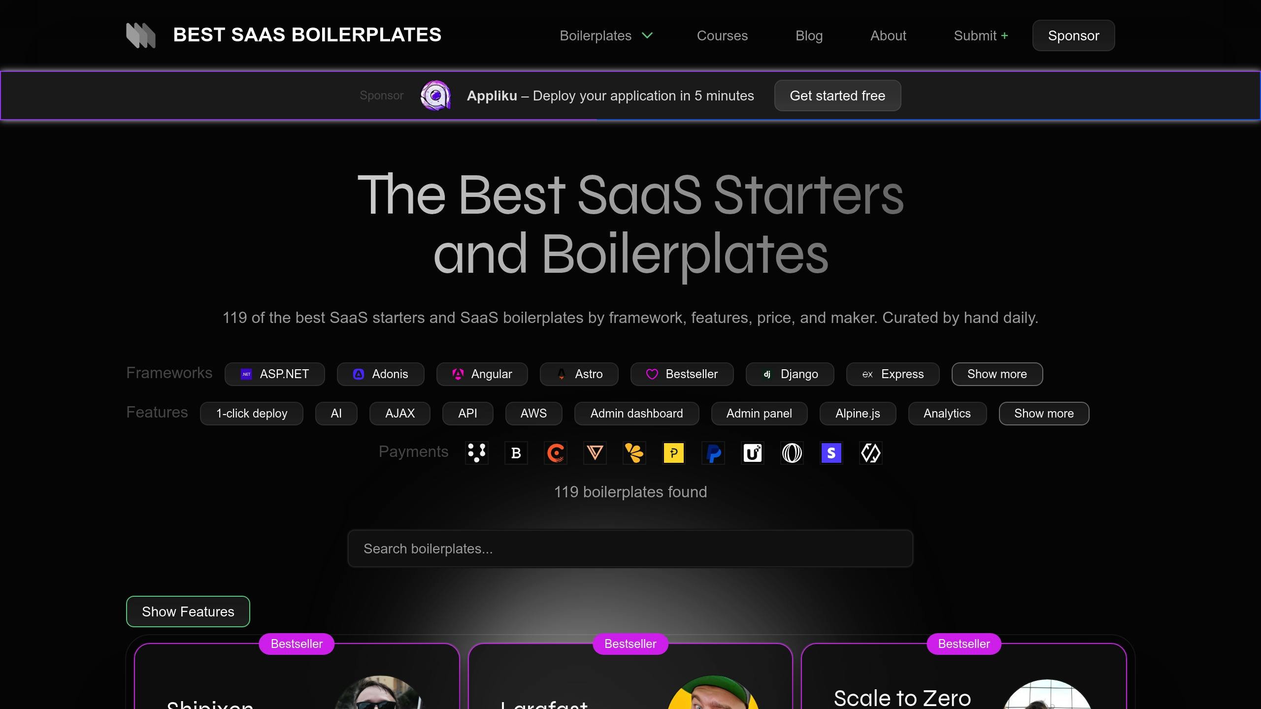 Best SaaS Boilerplates