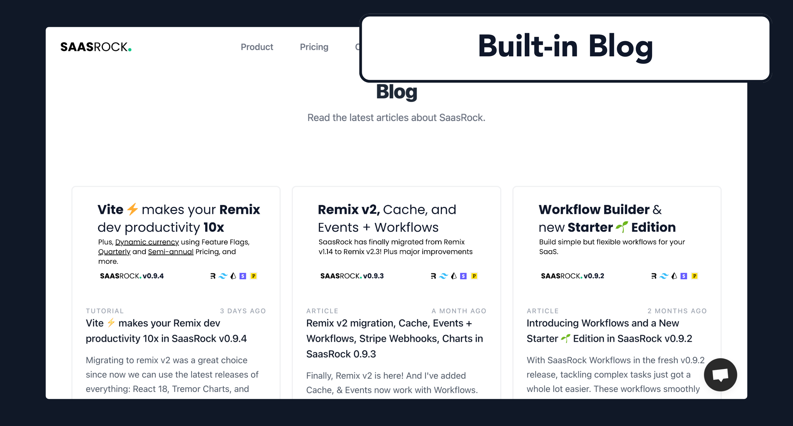 SaasRock Built-in Blog
