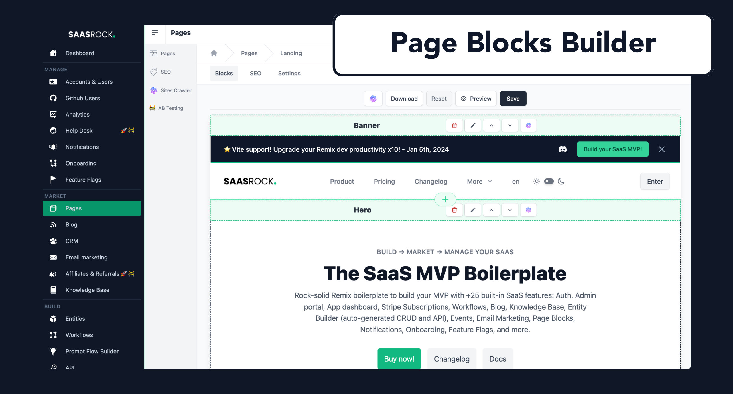 SaasRock Page Blocks Builder