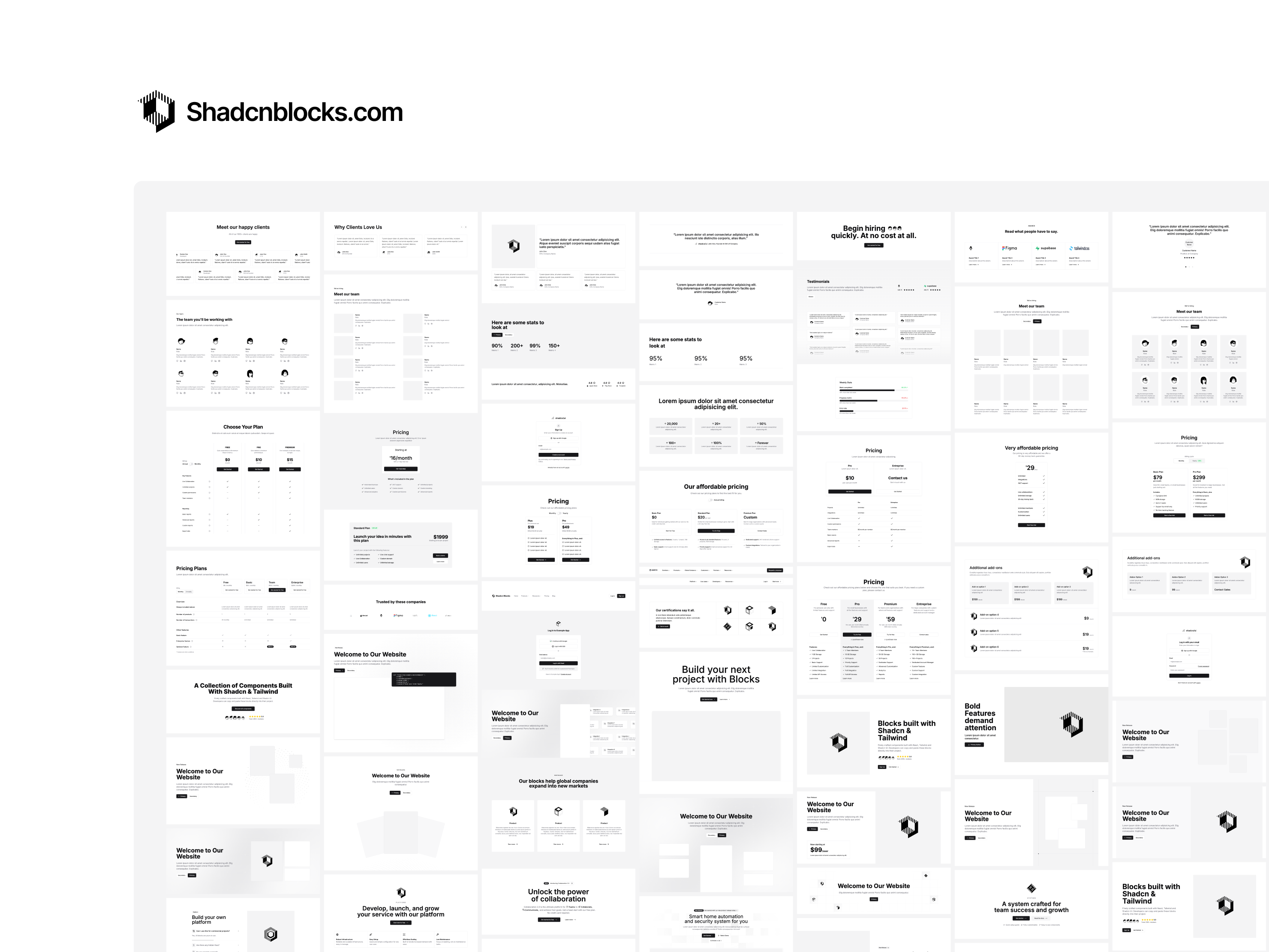 Shadcnblock blocks