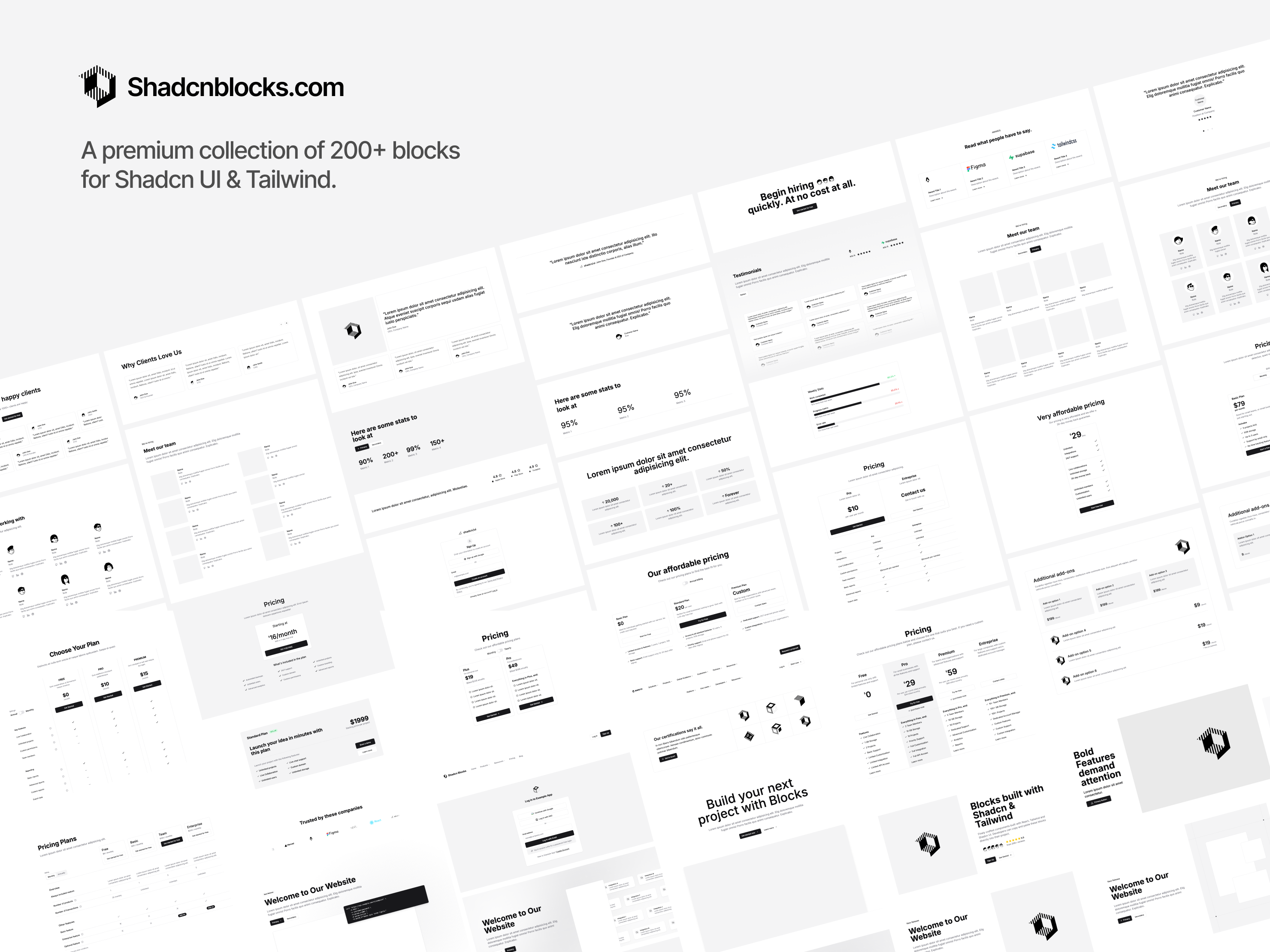 Shadcnblock components