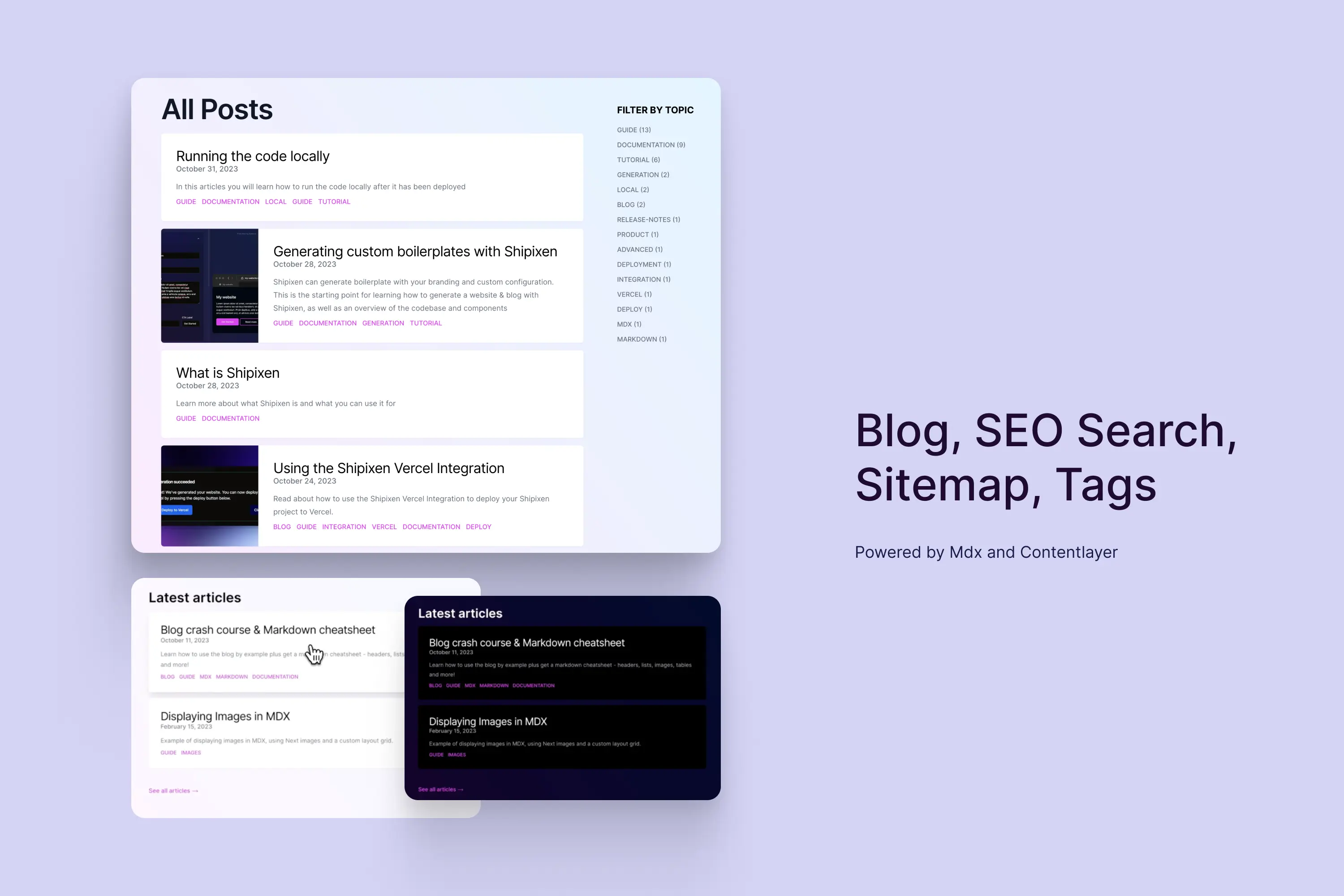 Shipixen blog, SEO search, Sitemap, Tags